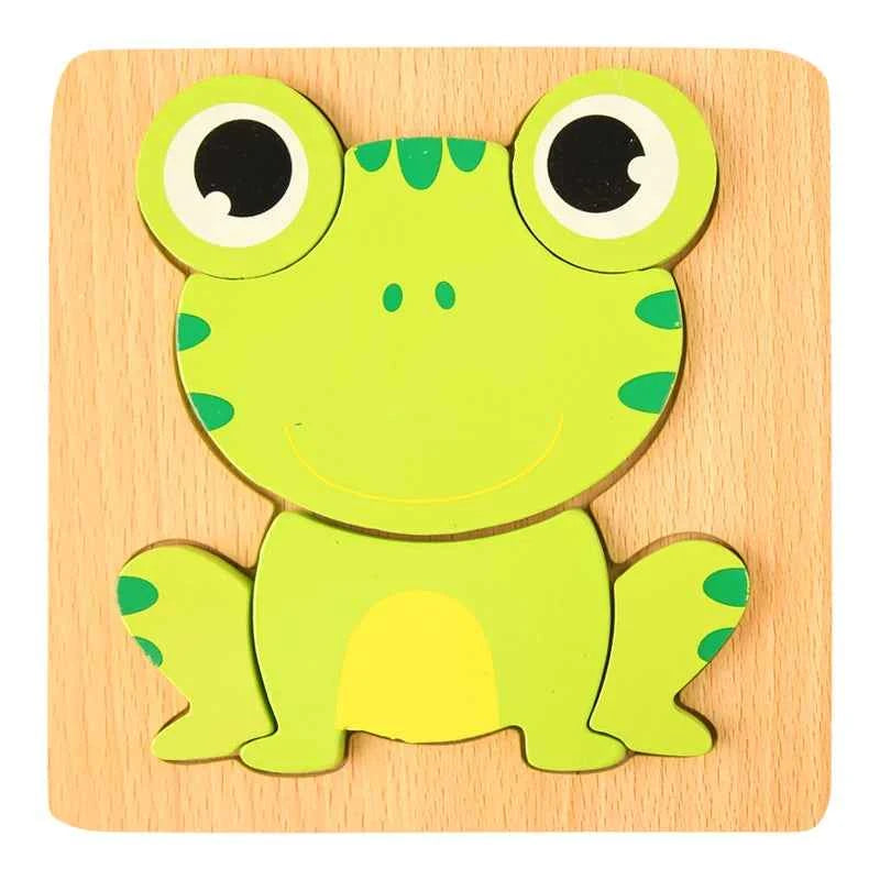Puzzle 3D en bois – Animaux & véhicules