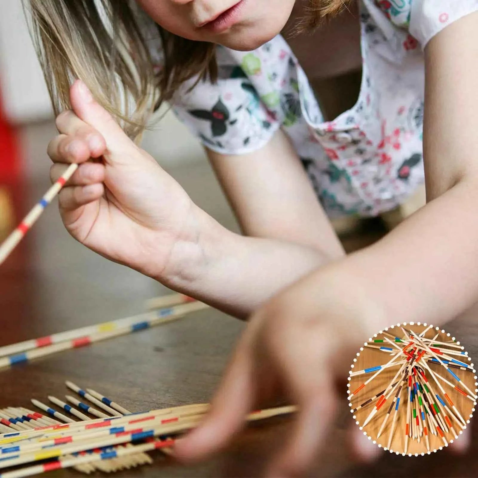 Mikado en bois – Jeu d’adresse classique
