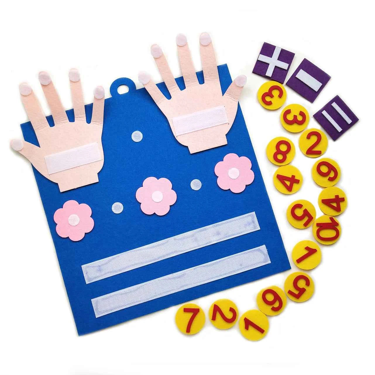 Jeu de doigts en feutrine – Chiffres et calcul