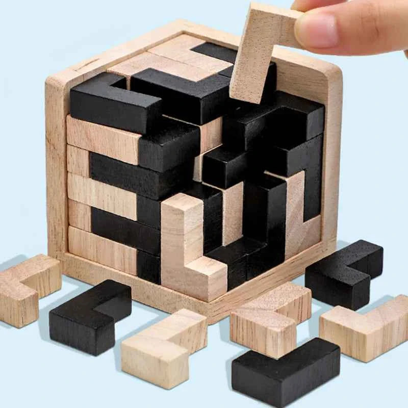 Puzzle 3D en bois – Cube Luban