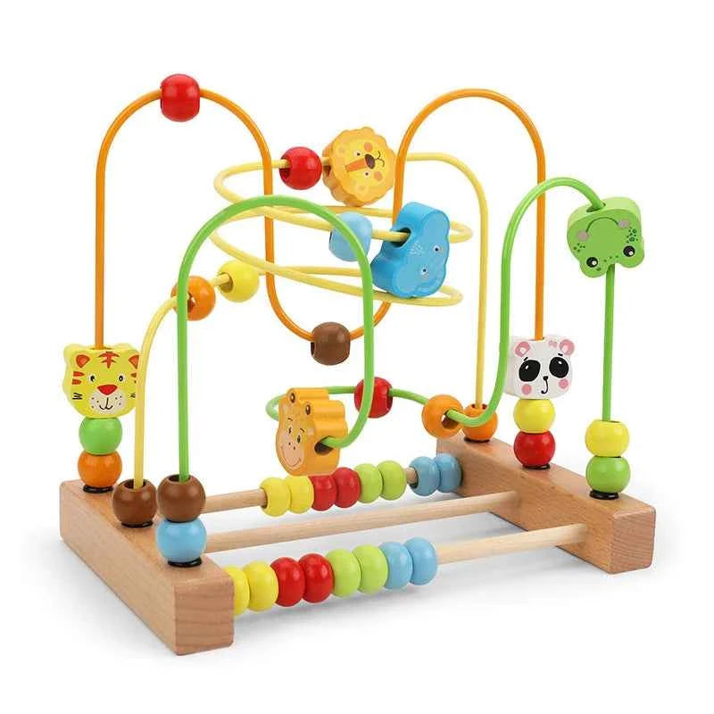 Circuit de billes en bois – Jeu de motricité et d’adresse