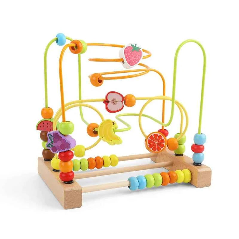Circuit de billes en bois – Jeu de motricité et d’adresse