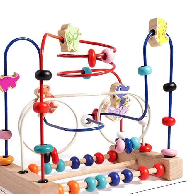 Circuit de billes en bois – Jeu de motricité et d’adresse