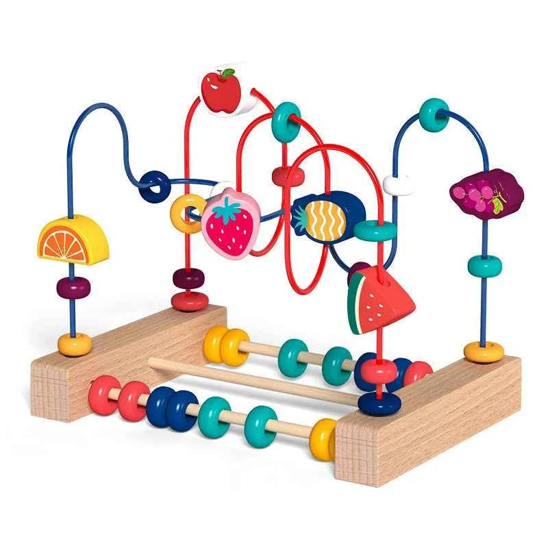 Circuit de billes en bois – Jeu de motricité et d’adresse
