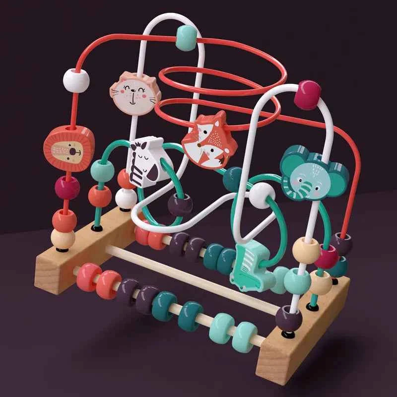 Circuit de billes en bois – Jeu de motricité et d’adresse