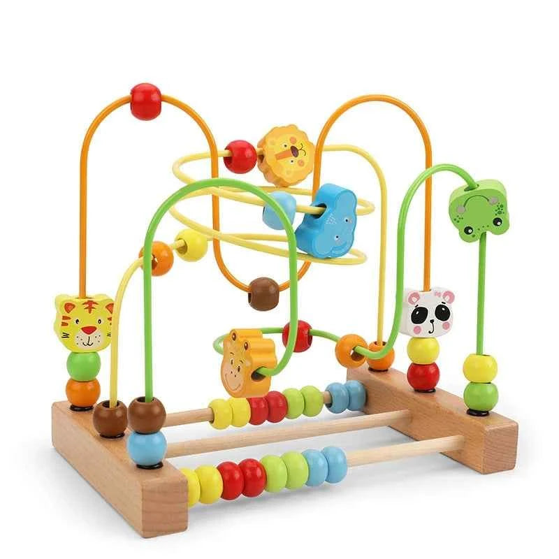 Circuit de billes en bois – Jeu de motricité et d’adresse