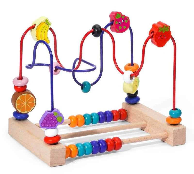 Circuit de billes en bois – Jeu de motricité et d’adresse