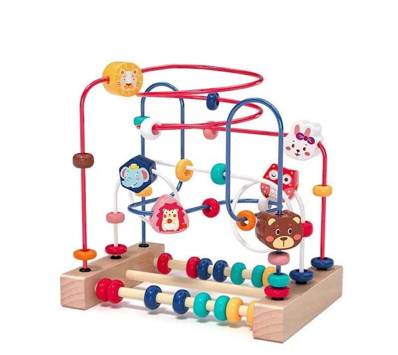 Circuit de billes en bois – Jeu de motricité et d’adresse