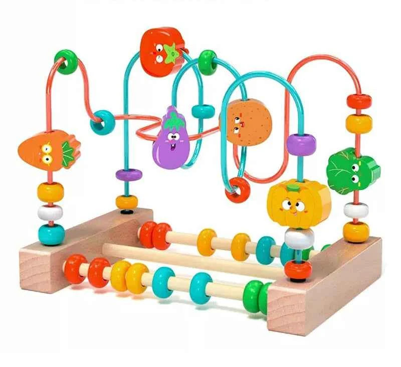 Circuit de billes en bois – Jeu de motricité et d’adresse