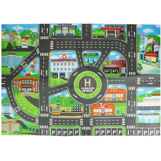 Tapis de jeu éducatif – Plan de ville et routes