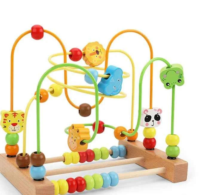 Circuit de billes en bois – Jeu de motricité et d’adresse