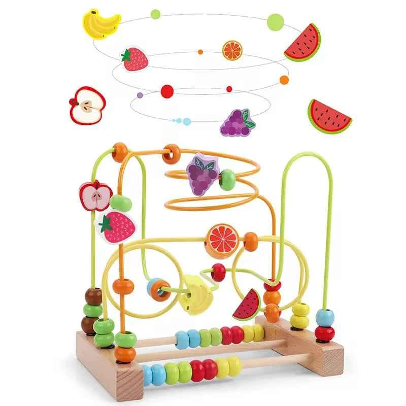 Circuit de billes en bois – Jeu de motricité et d’adresse