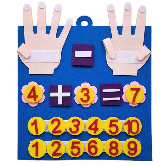Jeu de doigts en feutrine – Chiffres et calcul