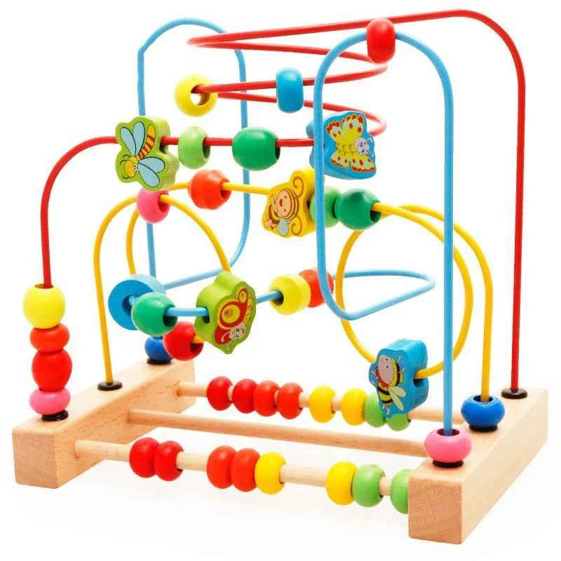 Circuit de billes en bois – Jeu de motricité et d’adresse