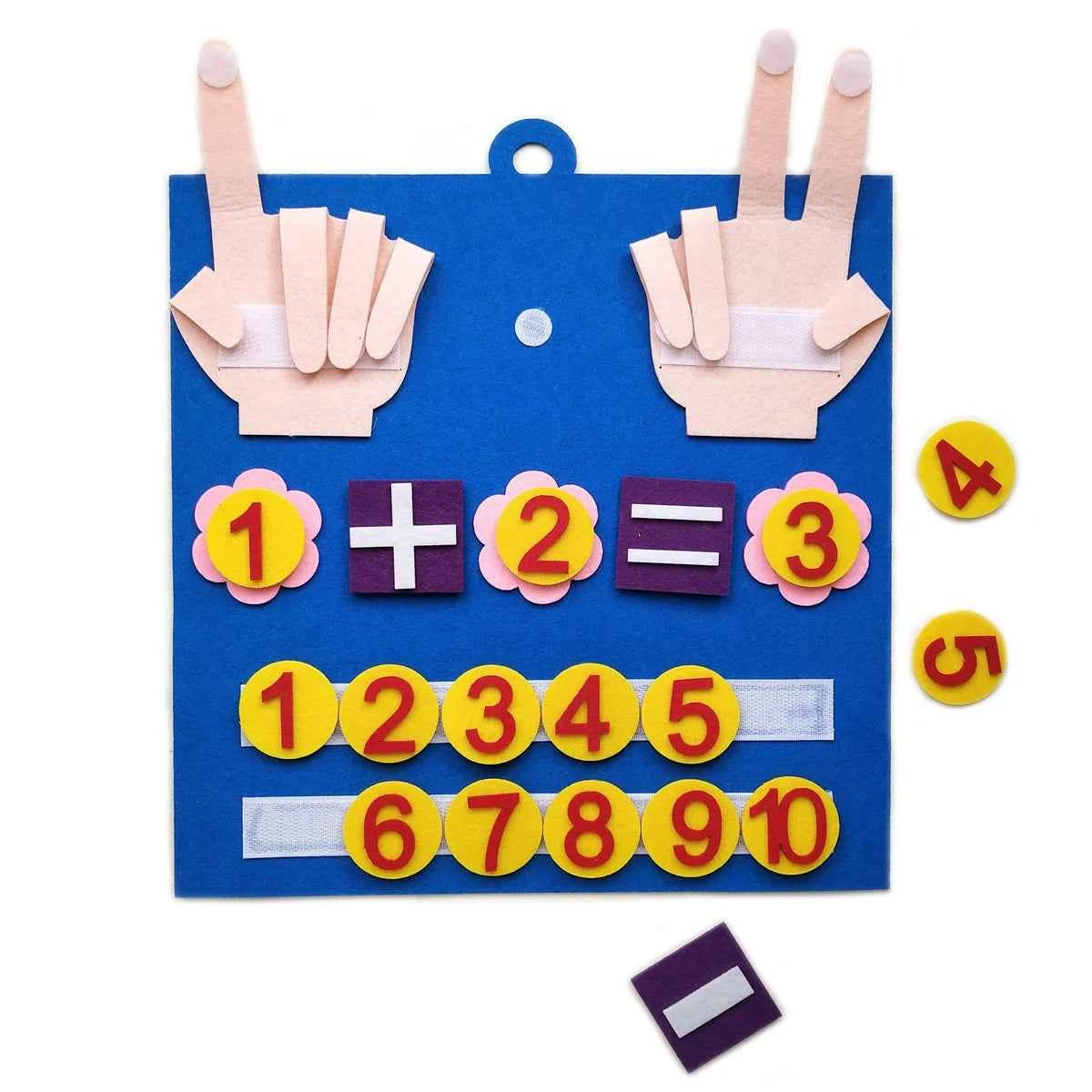 Jeu de doigts en feutrine – Chiffres et calcul