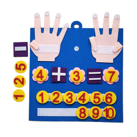 Jeu de doigts en feutrine – Chiffres et calcul
