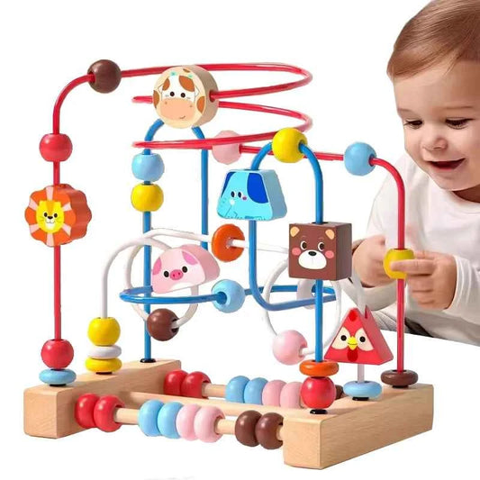 Circuit de billes en bois – Jeu de motricité et d’adresse