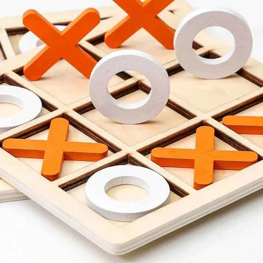 Jeu de morpion en bois – Classique familial