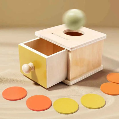 Jouet Montessori 2 en 1 – Boîte à formes et balles