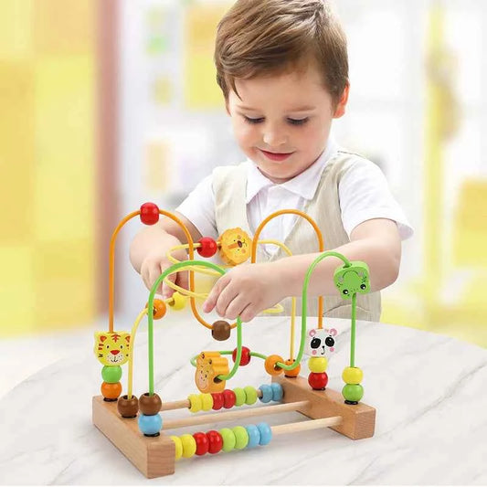 Circuit de billes en bois – Jeu de motricité et d’adresse