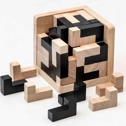 Puzzle 3D en bois – Cube Luban